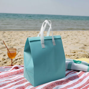 กระเป๋าใส่อาหารกลางวันมีฉนวนกันความร้อนกันน้ำพับเก็บได้ทนทานนำกลับมาใช้ใหม่ได้ถุงเก็บอาหารเก็บความเย็น - Product Image 4