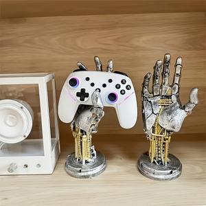パンクスタイルロボットハンドモデルゲームコントローラースタンドリングブレスレット環境にやさしいレジンデスクトップフォトプロップ屋内屋外用 - Product Image 3