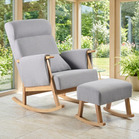 Fauteuil à bascule en bois écologique de style moderne, fauteuil paresseux fluide pour enfants, marque TEFFUL, pour salon, bureau à domicile