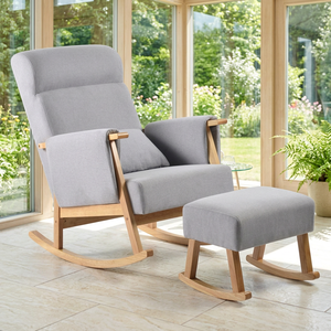 Fauteuil à bascule en bois écologique de style moderne, fauteuil paresseux fluide pour enfants, marque TEFFUL, pour salon, bureau à domicile - Product Image 6