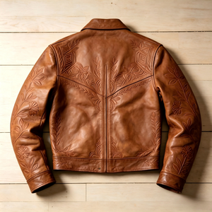 Chaqueta de Cuero para Hombre, Estilo Punk, con Cierre Oblicuo, Diseño de Marca, Moda Otoñal, Estilo Piloto de Motocicleta, Tinte Liso - Product Image 2