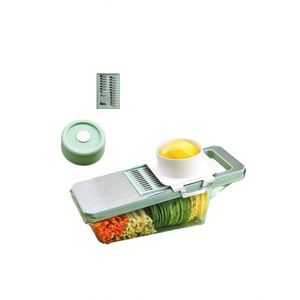 Kitchen Tools Vegetable Cutter <b>Potato</b> Cutter 6 Blade Onion Dicer Slicer Chopper Manual Stainless Steel <b>Container</b> High Quality - Product Image 1