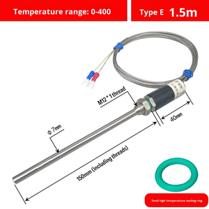 Sensor Suhu Pt100 Platinum Thermal Resistance WZP-187-3PBO <span class=keywords><strong>Probe</strong></span> Tahan Air Bahan Stainless Steel Panjang 50-200mm - Product Image 5