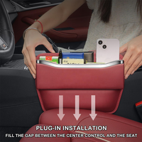 Organisateur de vide-espaces de voiture en cuir PU de haute qualité avec interface USB, accessoires intérieurs de voiture
