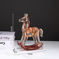 Sculpture de cheval abstraite moderne, figurine de cheval noir et blanc, décoration d'intérieur de style nordique