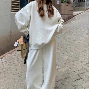 Ensemble de survêtement streetwear oversize personnalisé avec logo, 500 g/m², 100 % coton French Terry, sweat-shirt chaud et pantalon de jogging décontracté pour l'hiver - Product Image 2