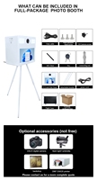 Nouvelle cabine photo triangulaire DSLR 2026 avec système Windows 11, écran tactile 21,5 pouces, installation rapide pour événements de mariage et selfies