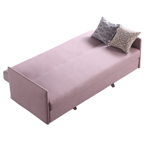 Canapé-lit rose de style moderne avec rangement pour appartement, hôtel ou hôpital - Product Image 4
