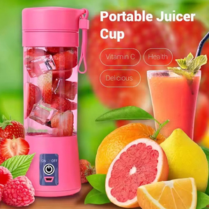 เครื่องปั่นน้ำผลไม้แบบพกพาขนาด300มล. เครื่องผสมผลไม้หกใบแบบชาร์จไฟได้ - Product Image 4