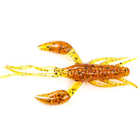 WildTrek Leurre souple flottant de 6 cm et 1,9 g en forme d'écrevisse, appât en TPE parfumé à la crevette pour la pêche en eau douce et salée