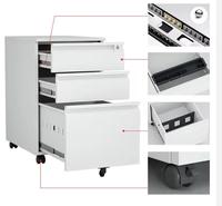 Meubles de rangement en métal blanc sur pieds, armoires de classement mobiles, meubles de rangement simples en acier, armoire de bureau avec tiroirs, armoire de classement