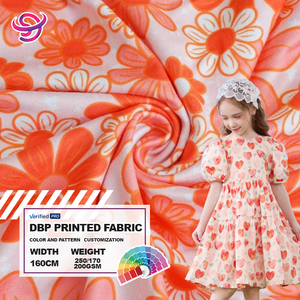 Mềm cảm động tùy chỉnh in hoa DBP 4 cách căng đan Jersey vải 250gsm đôi chải polyester in vải - Product Image 1