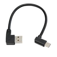Kabel USB 2.0 Tipe A Male ke Tipe C 90 Derajat Sudut Kanan Male Male