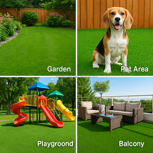 Gazon artificiel 4G de qualité supérieure pour terrain de football |   Hauteur du tapis de 5 mm à 60 mm |   3m/4m de large |   15 mm Dtex |   Plusieurs tailles : 4mx25m, 6x4m, 25x25 - Product Image 6