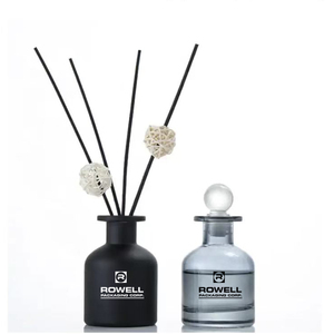 Venta al por mayor de lujo vacío redondo 100mL 120ml Aroma ámbar negro caña difusor botella de vidrio vacía 50ml - Product Image 6