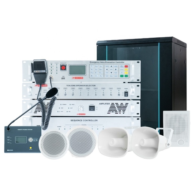 Public Address and Voice Alarm System Controller for Hotel Robust and Efficient 2 AUX and 2 MIC Audio Source Inputs