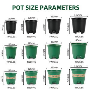 <span class=keywords><strong>Macetas</strong></span> de Vivero Decorativas y Transpirables para Jardín e Invernadero, Maceta Pequeña Artística para Suculentas por Galón, Material de PP con Agujero de Drenaje - Product Image 3