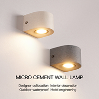 Lampe murale extérieure carrée en ciment LED étanche IP65 au design simple, garantie 2 ans, AC 85-265V pour jardin et cour
