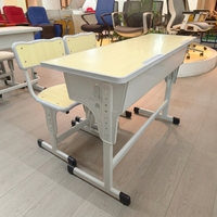 Bureau et chaise modernes pour étudiant avec tiroir à livres, table d'écriture en métal et bois pour salle de classe, idéale pour les élèves du primaire
