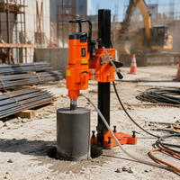 CAYKEN Perceuse à noyau diamanté 400 mm pour béton, outil de perçage de bâtiments, 5180W, avec options de vitesse progressive et de vitesse à engrenages et support