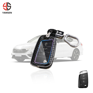 Porte-clés pliant en fibre de carbone ABS, 2 pièces, protecteur pour <span class=keywords><strong>Skoda</strong></span> Octavia kodioka, Karoq - Product Image 1