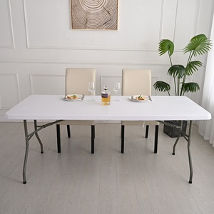 <span class=keywords><strong>Table</strong></span> <span class=keywords><strong>pliante</strong></span> portable en plastique robuste de 154 cm (60 pouces) <span class=keywords><strong>pour</strong></span> <span class=keywords><strong>camping</strong></span> et pique-nique en extérieur avec coussin imperméable - Product Image 3