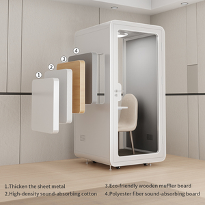 Cabina insonorizada <span class=keywords><strong>para</strong></span> 1 persona, cabina de grabación <span class=keywords><strong>para</strong></span> oficina, cabina telefónica <span class=keywords><strong>para</strong></span> estudio de construcción de <span class=keywords><strong>oficinas</strong></span> - Product Image 3