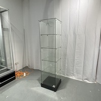 Hikuya Full Vision vitrine en verre trempé personnalisée vitrine en verre pour magasin