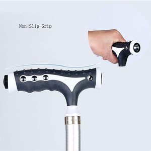 Canne de massage GB en alliage d'aluminium avec lumière, hauteur réglable, pour personnes âgées, bâton de randonnée - Product Image 4