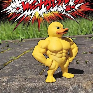 New Creative Muscular Duck With Six Pack Abs Animal Model Statue Funny Home <b>Desk</b> Decor Novelty Gift for Kids Prank <b>Toy</b> - Product Image 3