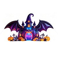 Grande maison hantée gonflable, labyrinthe gonflable géant, décoration d'Halloween en plein air pour parc d'attractions et centre commercial