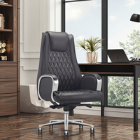 Chaise de patron en cuir de qualité supérieure, ergonomique, réglable en hauteur, design moderne, base en acier, symbole de prestige professionnel