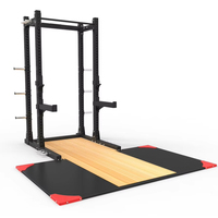 Máquina Smith 3x3, Jaula de Entrenamiento Funcional, Power Rack con Plataforma