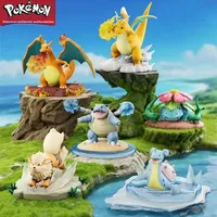 Figurines en résine de la série Pokémon : Pikachu, Psyduck, Bulbasaur – Statues mignonnes et amusantes inspirées de l'anime