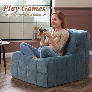 Fauteuil de salon rembourré en mousse, assise en peluche douce pour adultes et enfants, usage intérieur - Product Image 2