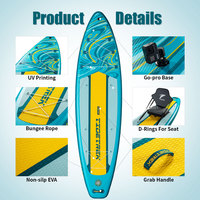 TIDETREK 350*89*15cm Planche de paddle avec siège de kayak, planche de surf gonflable ultra-large ISUP, Tabla De Padel OEM, SUP de pêche, Stand-Up
