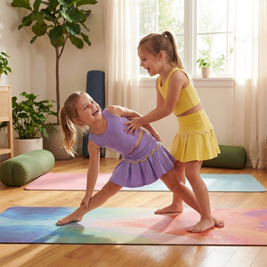 Ensemble de vêtements de yoga personnalisés pour filles à faible MOQ : haut sans manches et jupe plissée avec logo sur mesure - Product Image 1