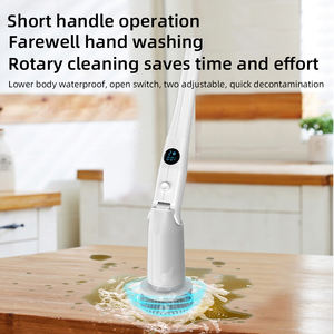 G001 Juego de cepillos eléctricos inalámbricos para ducha con 7 cabezales de nailon, limpieza sin esfuerzo, ecológico, para suelos y bañeras, mango largo, IPX7 - Product Image 2