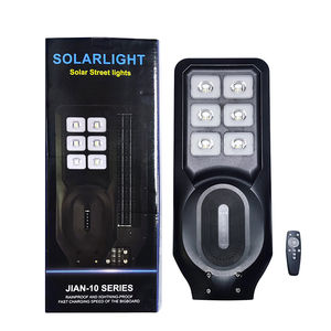 <span class=keywords><strong>Lampadaire</strong></span> solaire LED 100W 200W 300W 400W avec détecteur de mouvement, étanche, tout-en-un, pour extérieur + télécommande - Product Image 1