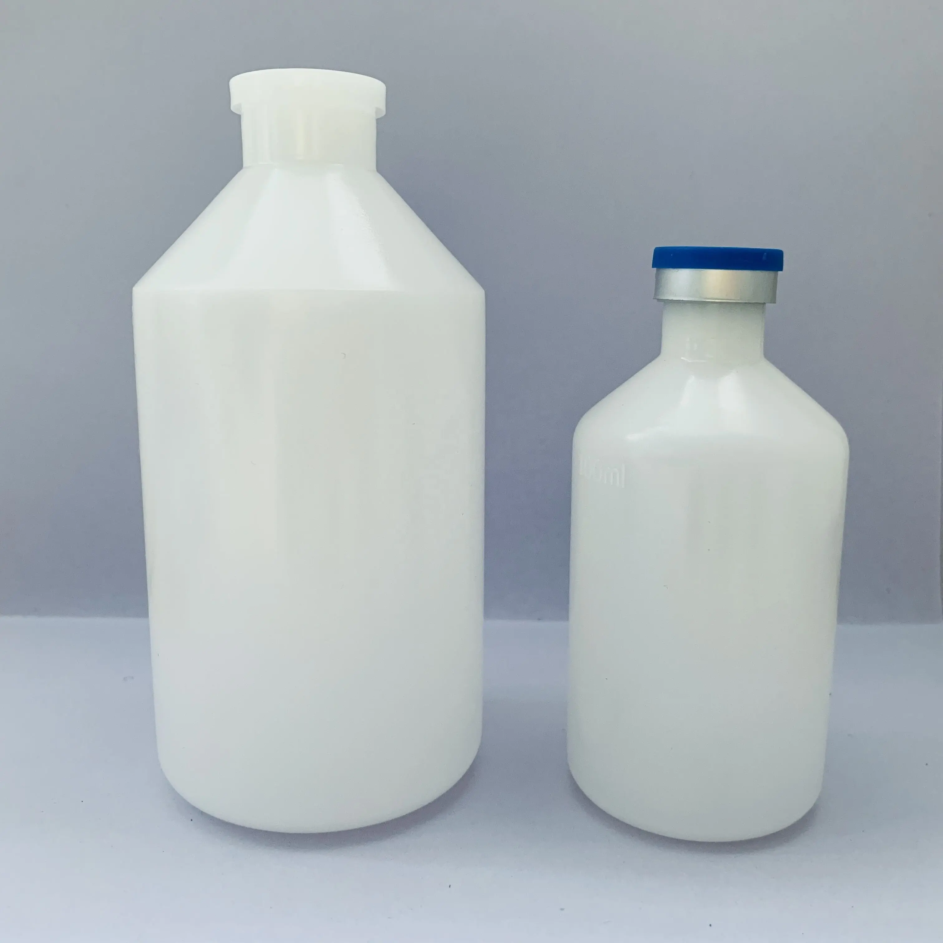 Botol Obat Plastik HDPE 100Ml 250Ml, dengan Sumbat Karet dan Tutup Aluminium