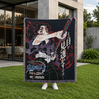 Couverture tissée anime sur mesure, douce, pour canapé, lit et chaise