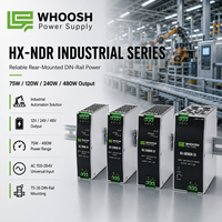 Alimentation industrielle à découpage certifiée CE WHOOSH HX-120NDR-24 120W 24V 5A à refroidissement naturel par air, module PLC en stock
