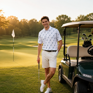 <span class=keywords><strong>Polo</strong></span> da Golf per Uomo con Stampa Integrale, Traspirante, Elasticizzata, Manica Corta, Prestazioni Premium, Stile di Vita Attivo, <span class=keywords><strong>Polo</strong></span> da <span class=keywords><strong>Club</strong></span> - Product Image 3