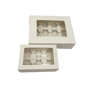 Cajas de Pastel Cuadradas Blancas Personalizadas de Lujo con Ventana Transparente, Grabado en Relieve, Laminación Mate, Embalaje Reciclable para Alimentos para Bebés, Gelatina, <span class=keywords><strong>Sushi</strong></span> - Product Image 6