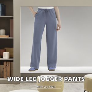 Pantalones deportivos jogger elásticos de cintura baja con cordón, de pierna ancha y ajuste holgado, transpirables, para mujer, venta al por mayor de fábrica Hesayep, los más vendidos - Product Image 2