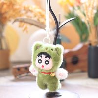 Boneka gantungan kunci Crayon Shin Chan berbahan vinil lucu, boneka plush, gantungan tas kartun
