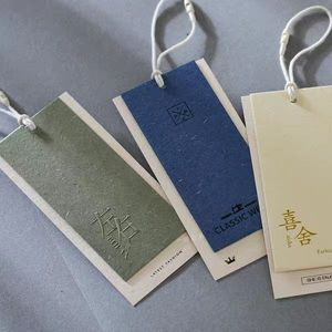 Étiquettes de vêtements minimalistes personnalisées – Étiquettes en papier de marque avec cordons pour vêtements - Product Image 6