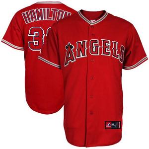 Angel Nút Đỏ Xuống Bóng Chày Jersey Twill Patch Thêu - Product Image 1