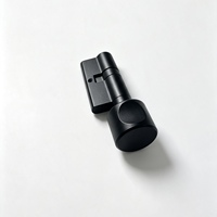 Serrure à cylindre sans clé avec bouton rotatif, profil européen, noyau en laiton, nickel satiné, noir mat pour porte de salle de bain ou chambre, quincaillerie OEM