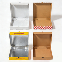 SP4425 Vente en gros de boîtes à pizza à emporter en carton ondulé recyclable avec logo personnalisé imprimé, 6/7/8/9/10/12/14/16/18 pouces, pour pizzeria